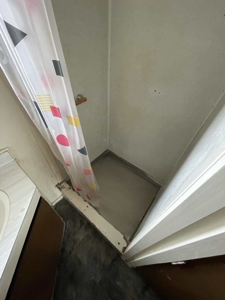 Old fashioned shower - before image