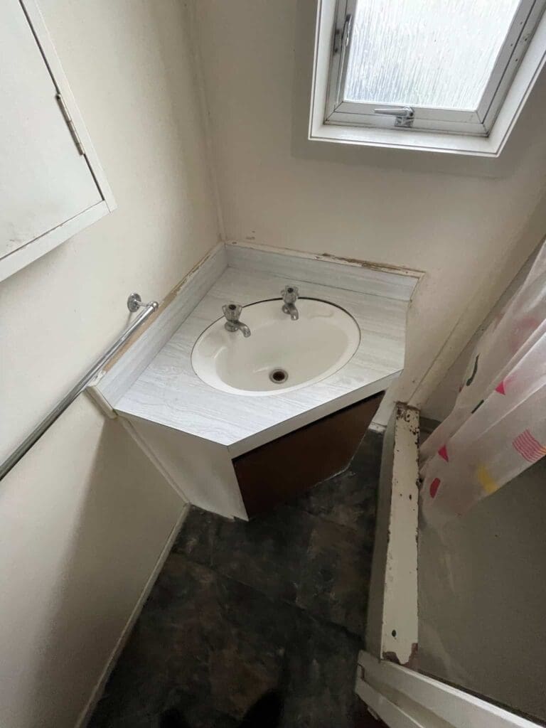 Very small bathroom - no space - before image